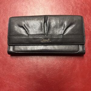 Coach large leather Tri-fold wallet